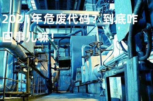 2021年危废代码？到底咋回事儿嘛！