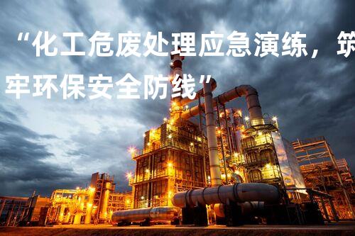 “化工危废处理应急演练，筑牢环保安全防线”