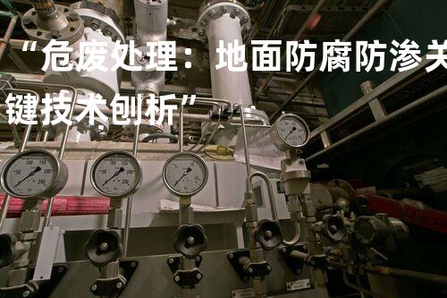 “危废处理：地面防腐防渗关键技术刨析”