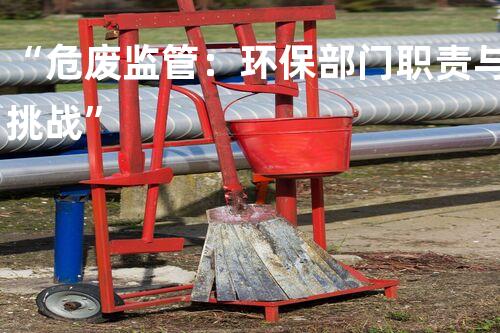 “危废监管：环保部门职责与挑战”