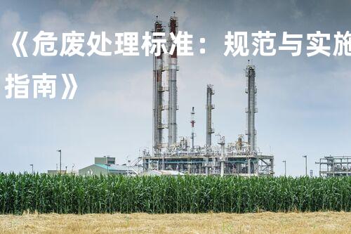 《危废处理标准：规范与实施指南》