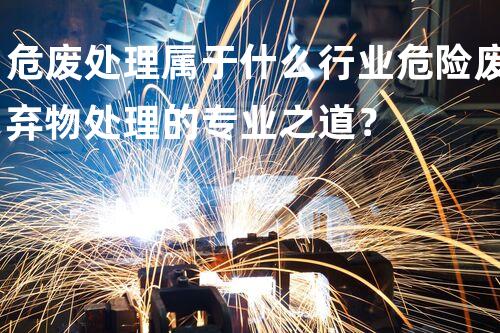 危废处理属于什么行业危险废弃物处理的专业之道？