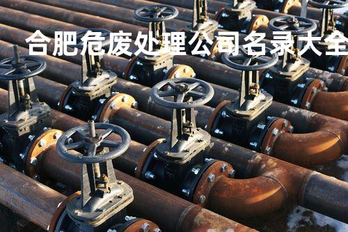 合肥危废处理公司名录大全