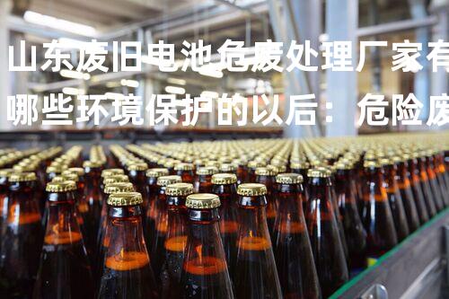 山东废旧电池危废处理厂家有哪些环境保护的以后：危险废弃物处理新思路