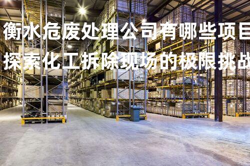 衡水危废处理公司有哪些项目探索化工拆除现场的极限挑战