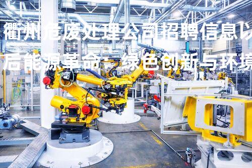 衢州危废处理公司招聘信息以后能源革命：绿色创新与环境可持续进展的关键因素