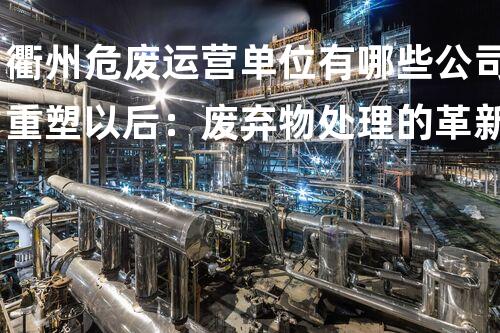 衢州危废运营单位有哪些公司重塑以后：废弃物处理的革新之路